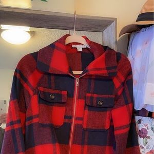 Cropped Red & Navy Jacket